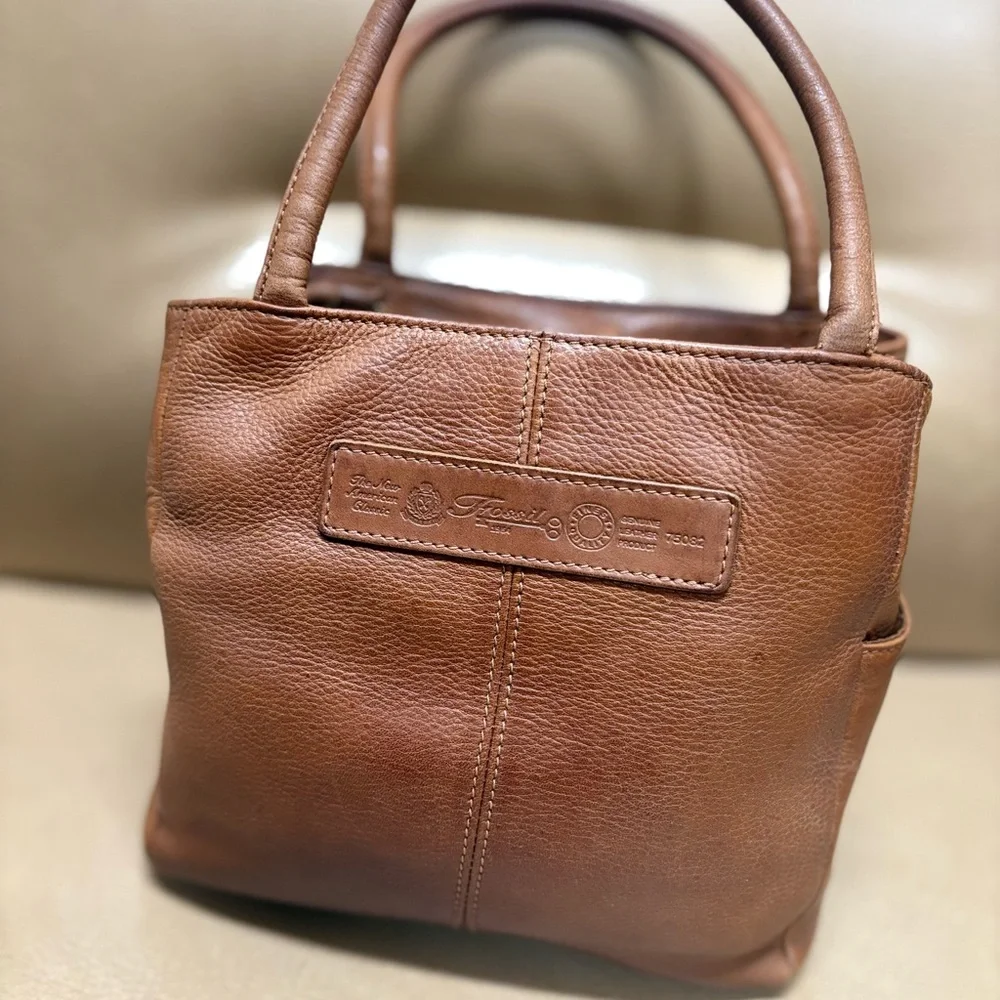 Vintage Fossil 1954 Brown Leather 75082 Shoulder Bag - Picture 2 of 10